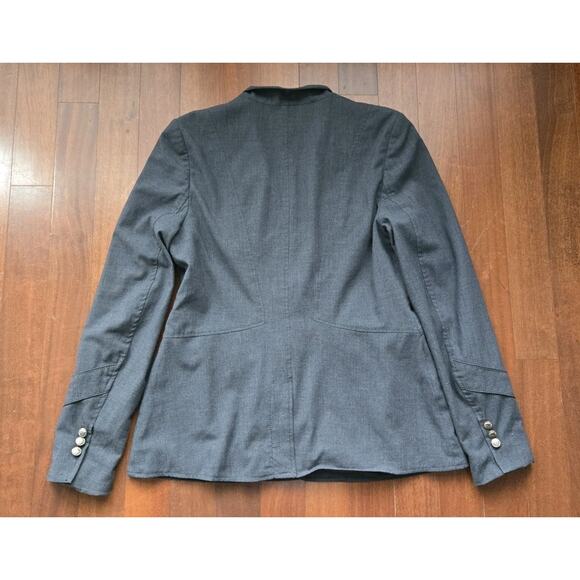 Vintage Delta Flight Uniform Suit Jacket Gray Women 12 Tall Gold Buttons - Picture 2 of 7